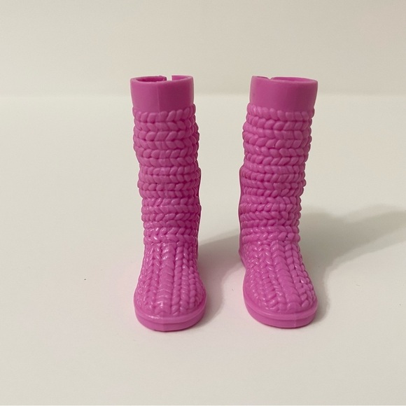 Vintage Mattel Barbie Cable Knit Pattern Boots - Picture 9 of 9